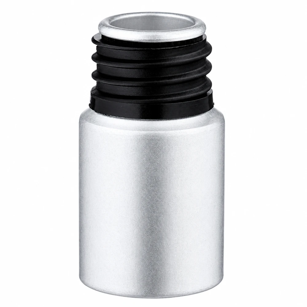 10ml gebeizte Aluflasche Zylindrische 10ml gebeizte Aluflasche matt silber für professionelle Anwendungen