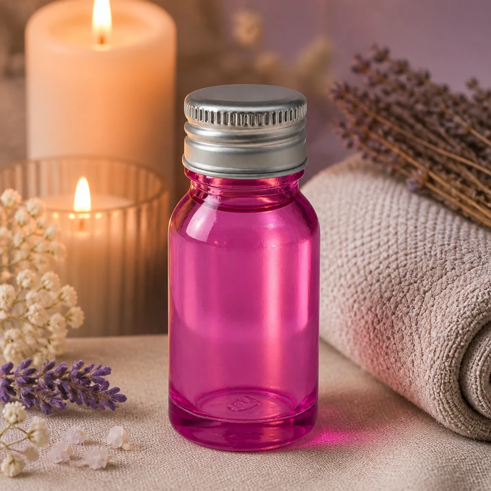 10ml Flasche 11mm Schraubverschluss Alu-Silberer Standard PurpleLine.UT18/10 10ml Violettglas-Behälter mit gerilltem Aluminium-Verschluss silber für sichere Aufbewahrung