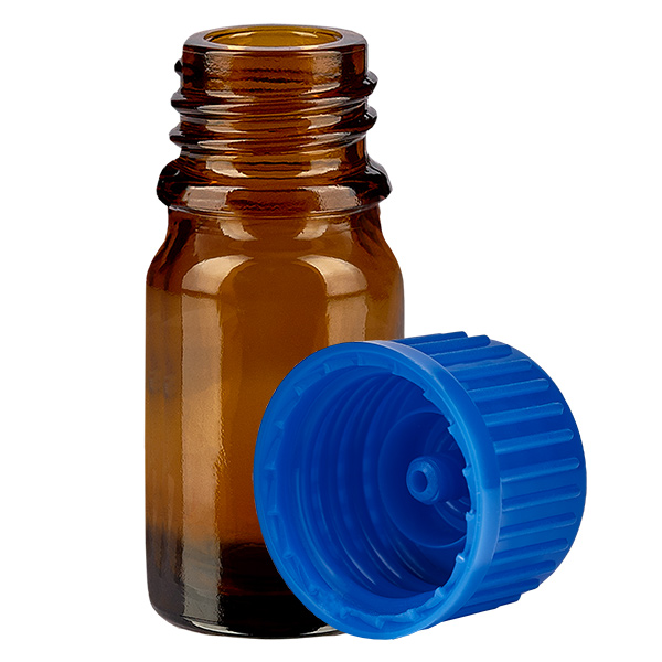 5ml Flasche 11mm Schraubverschluss blau Standard BrownLine UT18/5