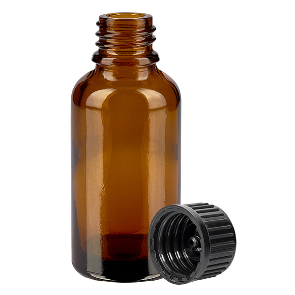 30ml Flasche 11mm Schraubverschluss schwarz Standard BrownLine UT18/30