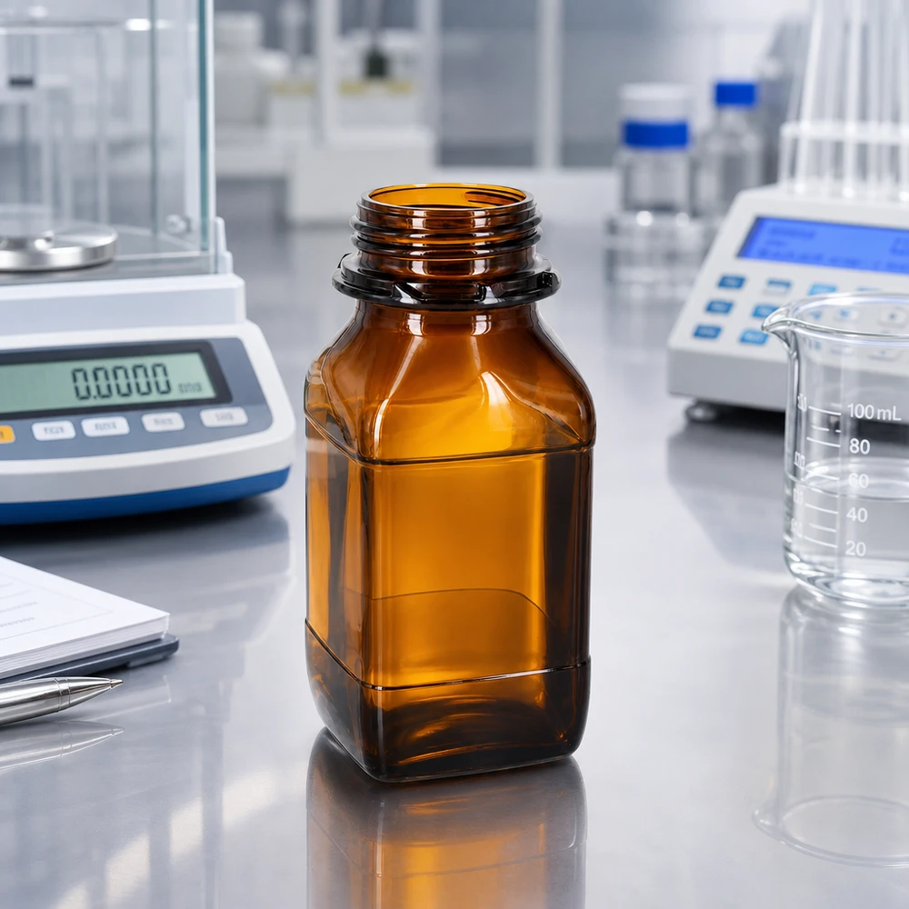 Bouteille en verre ambré de 500 ml à large goulot - Idéale pour vos substances précieuses Bouteille de produits chimiques à col large de 500 ml protégée contre les UV par une coloration brune du verre pour les applications en laboratoire