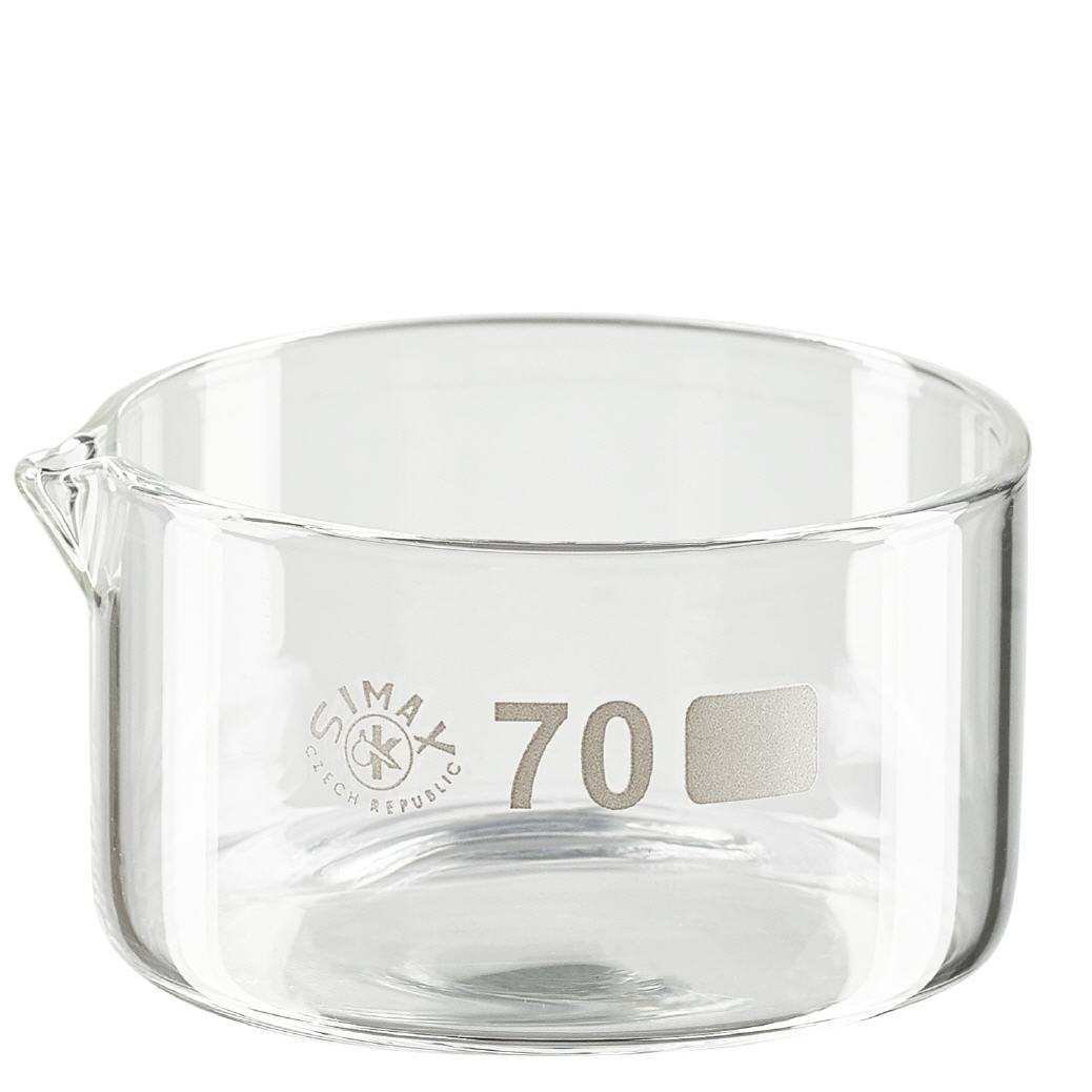 Cristallizzatore da 100 ml con beccuccio Bo.. ø70mm Cristallizzatore da 100 ml con beccuccio Bo.. ø70mm