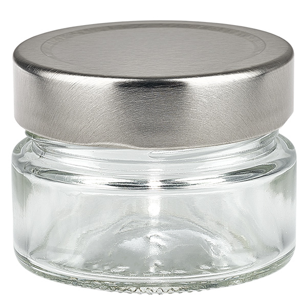 80ml Rundglas + BasicSeal Deckel silber deep UNiTWIST