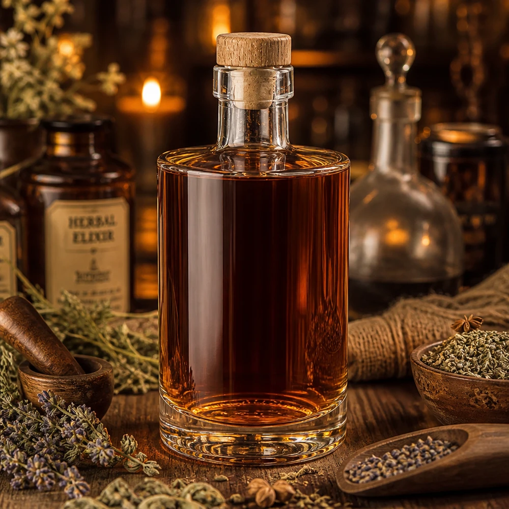 Bottiglia in vetro da 350 ml Galileo con tappo in sughero con impugnatura in legno UNiTWIST® Bottiglia in vetro da 350 ml Galileo con tappo in sughero con impugnatura in legno UNiTWIST®
