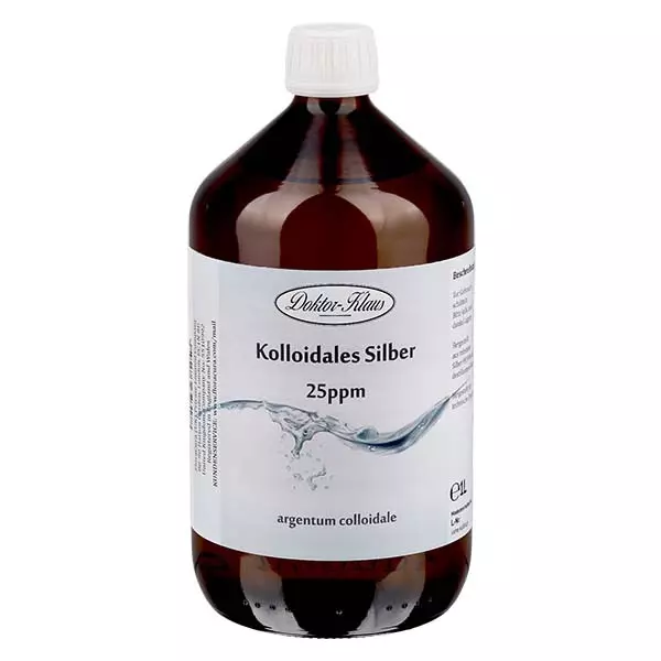 Argent colloïdal 25ppm 1000ml Doktor-Klaus Argent colloïdal 25ppm 1000ml Doktor-Klaus