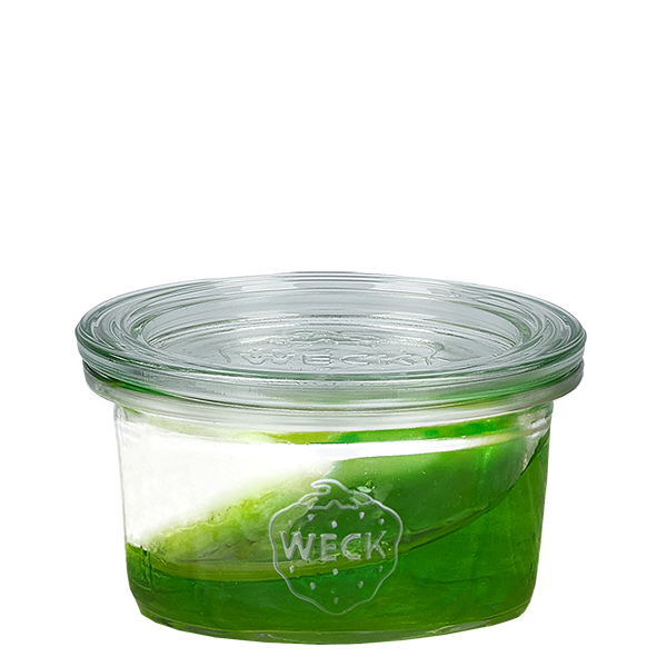 Set di 48 tumbler Weck da 50 ml con 48 coperchi in vetro Set di 48 tumbler Weck da 50 ml con 48 coperchi in vetro