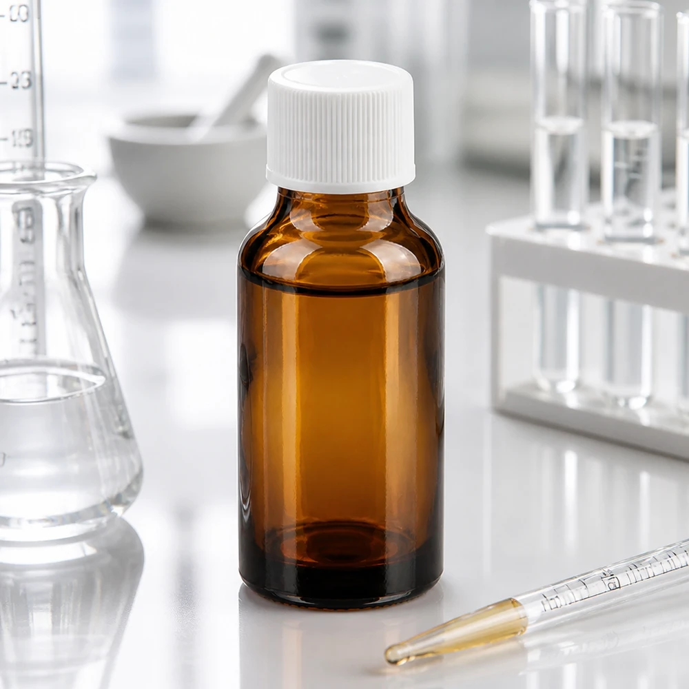 20ml Flasche 11mm Schraubverschluss weiß Standard BrownLine UT18/20 Robuste 20ml Apothekerflasche aus getöntem Glas mit sicherem Verschlusssystem für den täglichen Gebrauch
