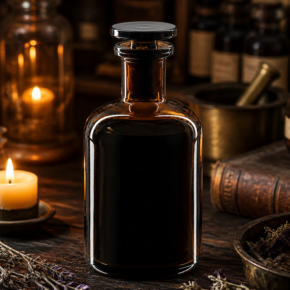 Rundschulterfl. 100ml braun Enghals Glasstopfen Braune Glasflasche 100ml Enghals mit Stopfen perfekt für Naturheilkunde und Homöopathie
