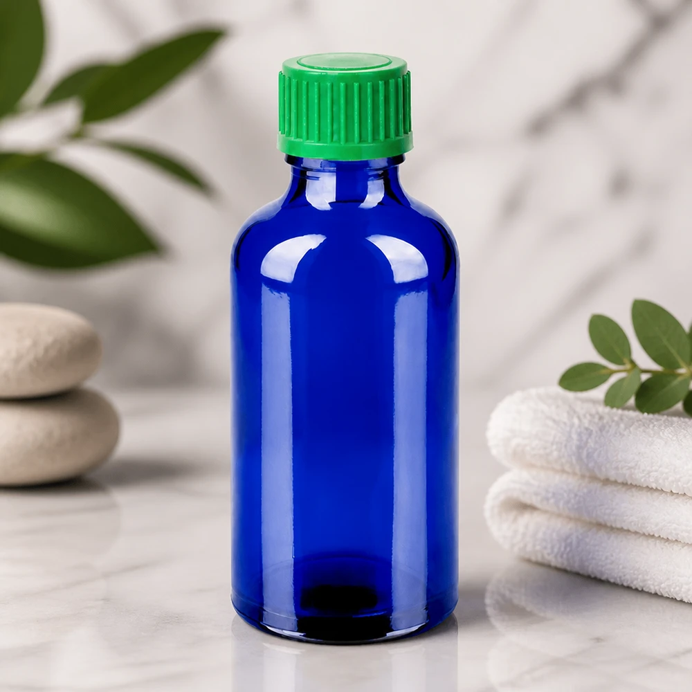 50ml Tropfflasche 0.8mm grün Standardverschluss BlueLine UT18/50 Blaue 50ml Flasche mit 0.8mm Tropföffnung für punktgenau dosierte Anwendung