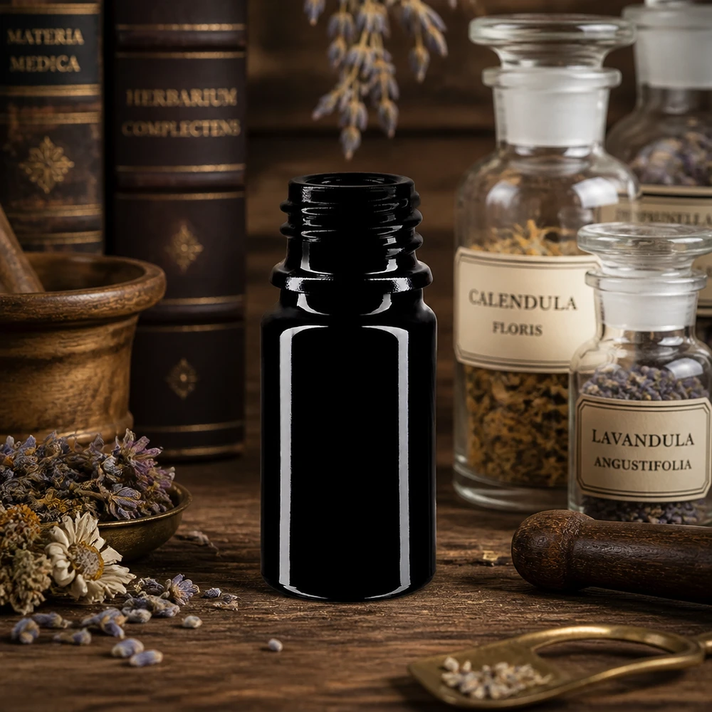 Violettglas Flasche 5ml DIN 18 (Mironglas) Violettglas Tropfflasche Orion 5ml - optimaler Schutz vor Lichteinwirkung und Oxidation