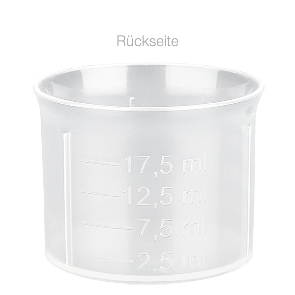 Bicchiere dosatore trasparente da 20 ml con scala ApoGlas Bicchiere dosatore trasparente da 20 ml con scala ApoGlas