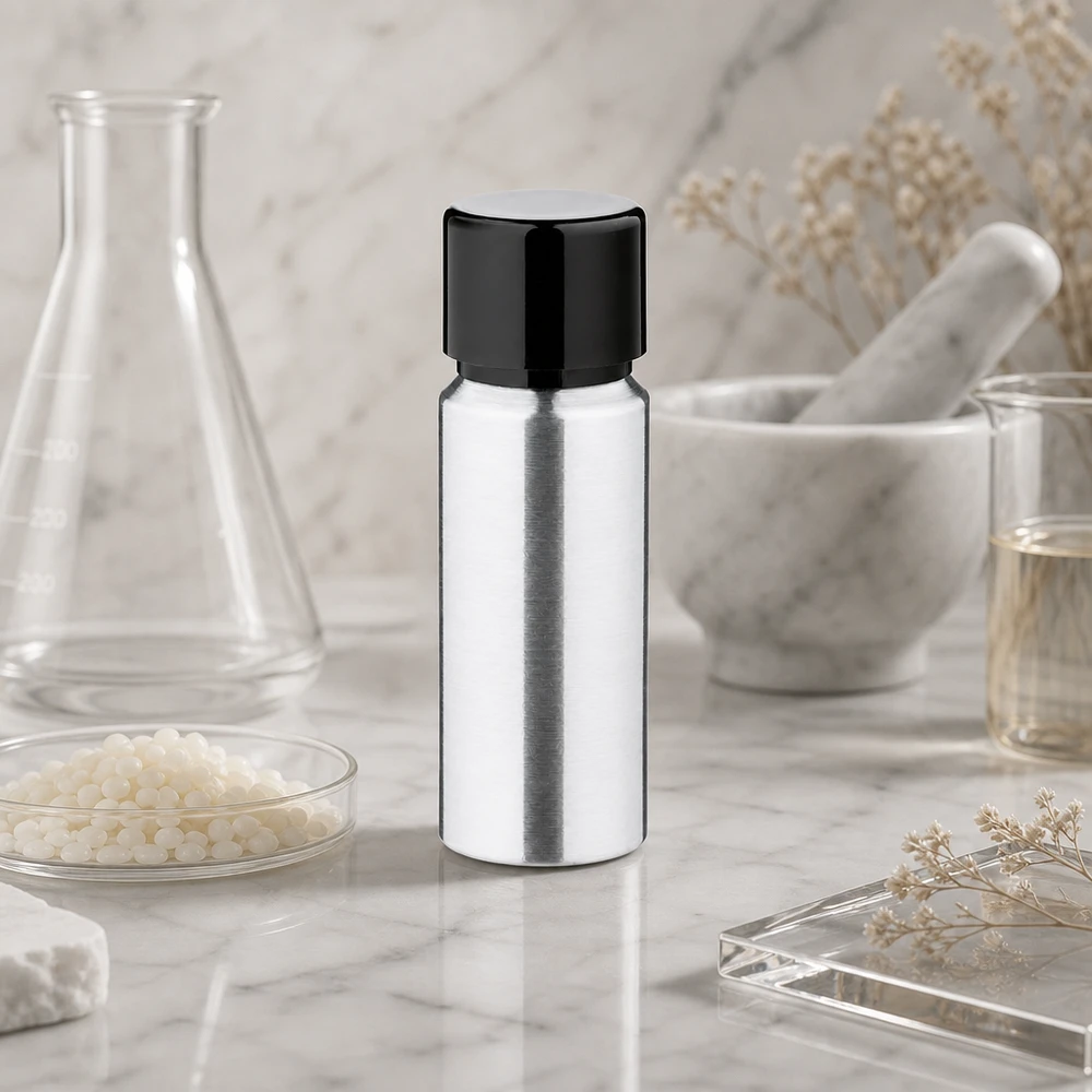 20ml geschliffene Aluflasche mit Schraubkappe 20ml Aluminium Kosmetikflasche mit glatter Oberfläche und sicherem Verschluss