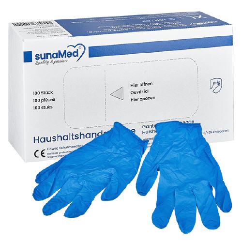Karton mit 100 SunaMed Einmalhandschuhen Größe XL