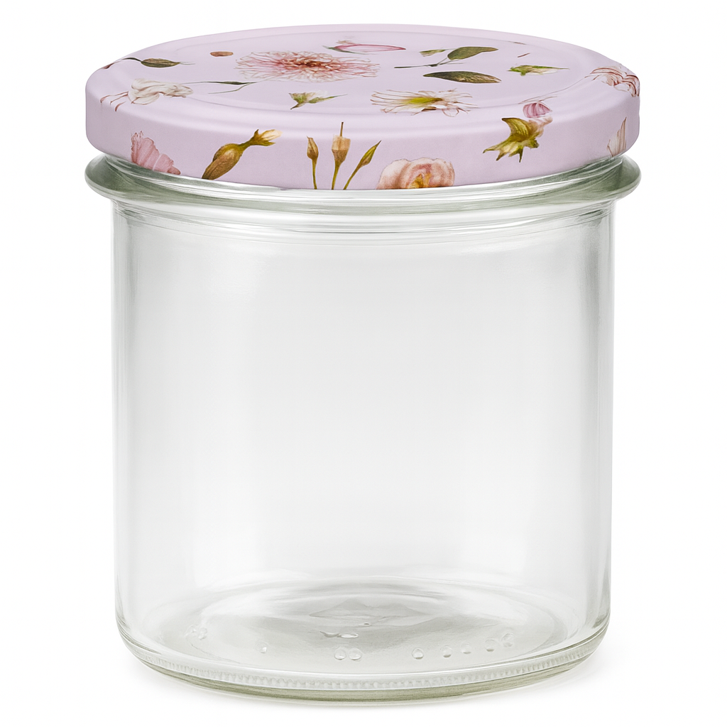 Bicchieri da 350 ml + coperchio BasicSeal rosa fiore UNiTWIST