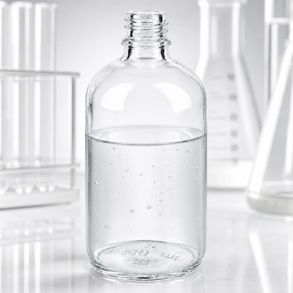 Klarglas Flasche 100ml DIN 18 Wiederverwendbare ApoGlas Apothekenflasche 100ml nachhaltige Alternative zu Einwegbehältern