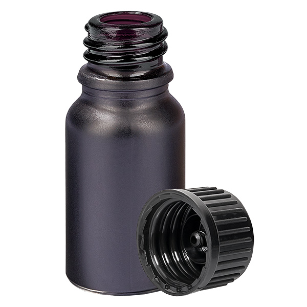 10ml Flasche 11mm Schraubverschluss schwarz Standard BlackLine UT18/10