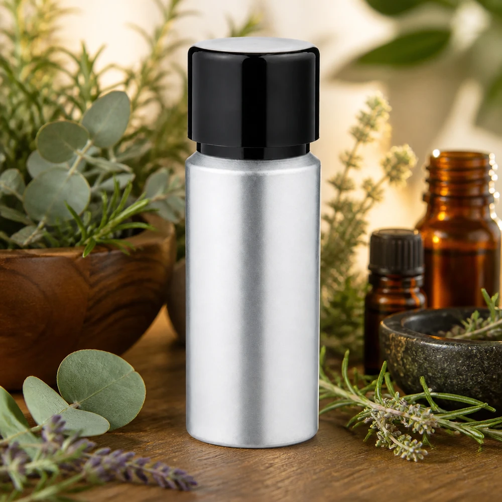 20ml gebeizte Aluflasche mit Schraubkappe Praktische 20ml Metallflasche mit dichtem Verschluss - ideal für Serums und Tinkturen