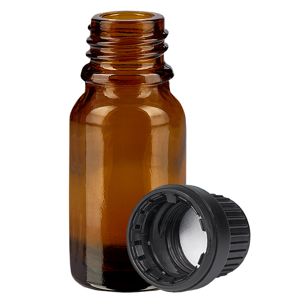 10ml Flasche 11mm Schraubverschluss schwarz OriginalitätsverschlussII BrownLine UT18/10