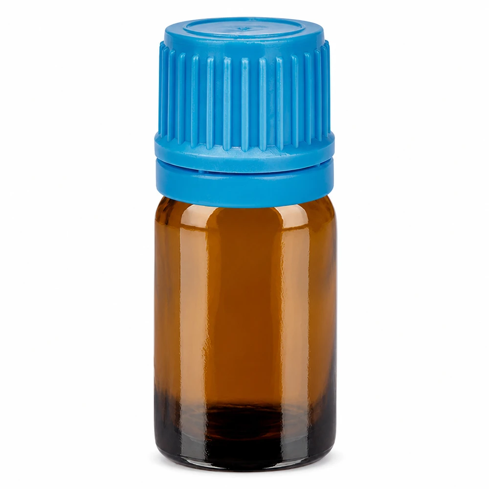 5ml Flasche 11mm Schraubverschluss blau Originalitätsverschluss BrownLine UT18/5 Professionelle 5ml Aromaflasche mit lichtschützendem Design und sicherem blauen Verschluss