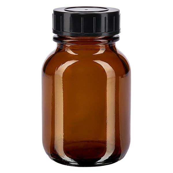 50ml Weithalsflasche Braunglas mit Schraubdeckel