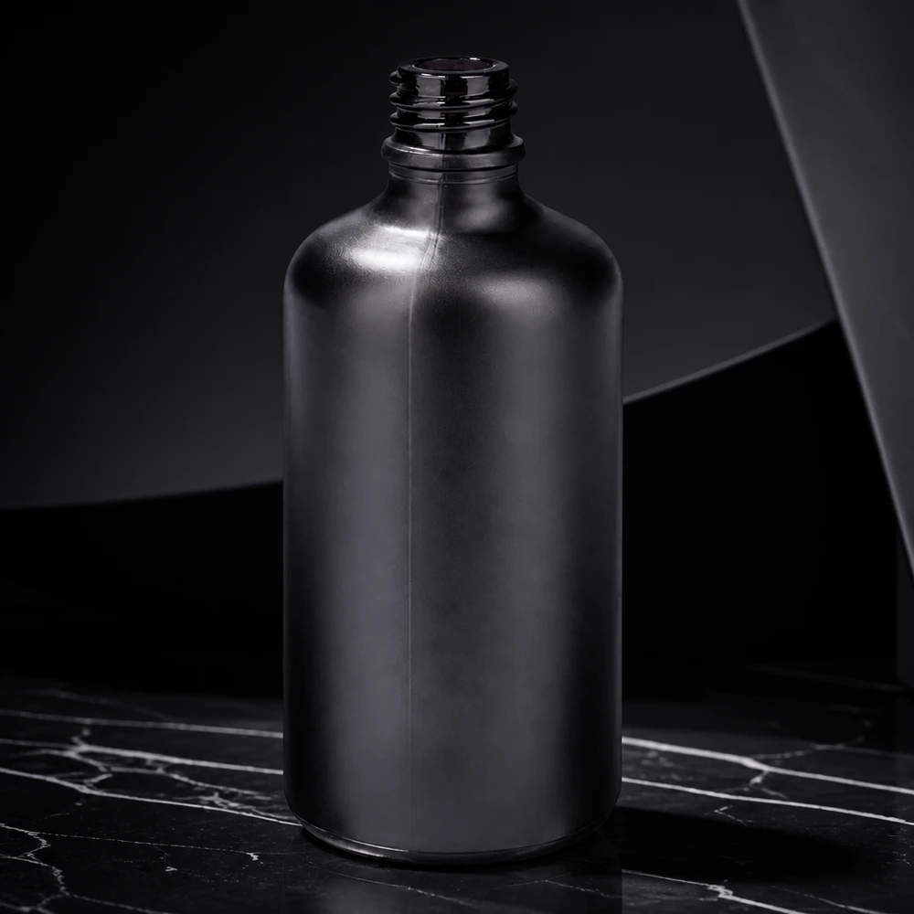Moderno flacone per farmacisti da 100 ml BlackLine UT18/100 UNiTWIST con design sottile e look elegante
