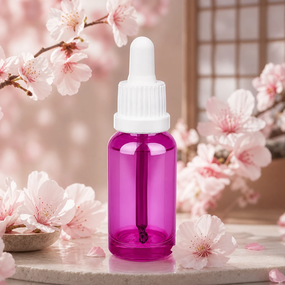 20ml Pipettenflasche weiss Originalität Schraubverschlusserschluss PurpleLine UT18/20 Moderne 20ml Pipettenflasche violett-weiß Design perfekt für DIY Kosmetik und Essenzen