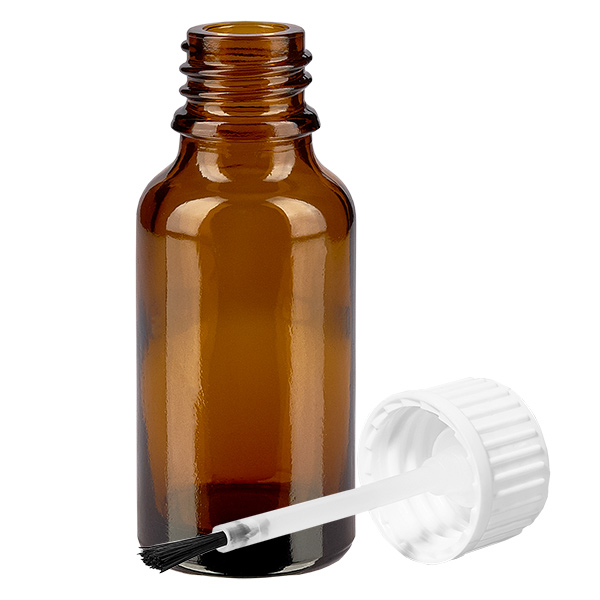 20ml Pinselflasche weiß Standardverschluss BrownLine UT18/20