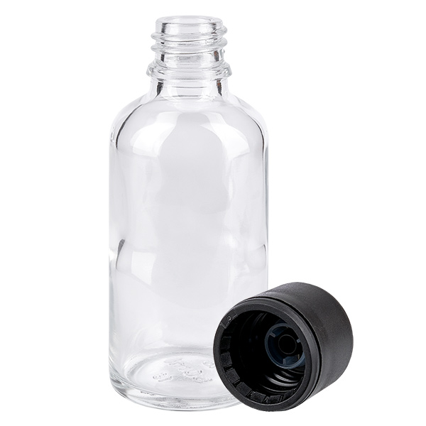 50ml Flasche 6mm Schraubverschluss schwarz Standard ClearLine UT18/50