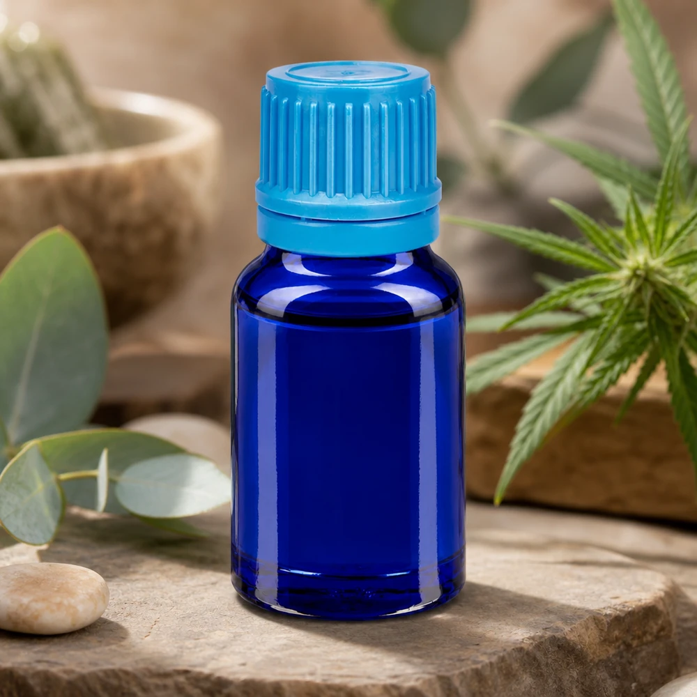10ml Flasche 11mm Schraubverschluss blau Originalitätsverschluss BlueLine UT18/10 Präzise 10ml Dosierflasche mit UT18/10 Standard für professionelle Anwendungen