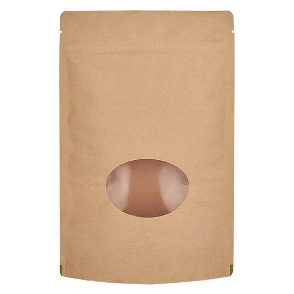 Sacchetto in carta kraft da 70g 110x170mm con finestra Sacchetto in carta kraft da 70g 110x170mm con finestra