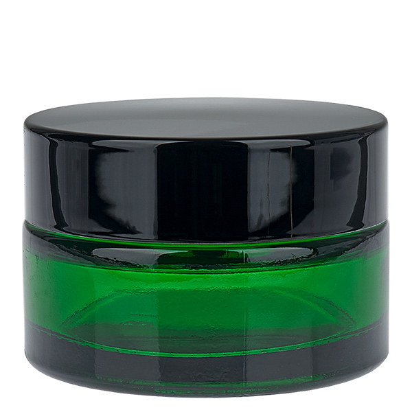Glastiegel 20ml grün mit Einlegedeckel UNiTWIST