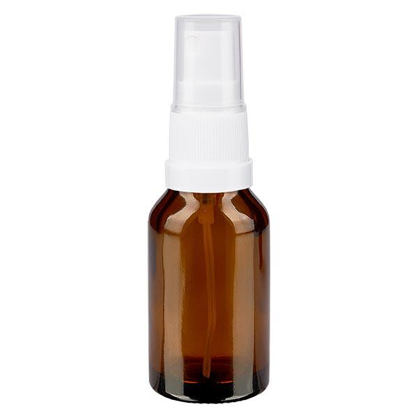 Flacone spray marrone da 30ml STD bianco/trasparente apoGlas Flacone spray marrone da 30ml STD bianco/trasparente apoGlas