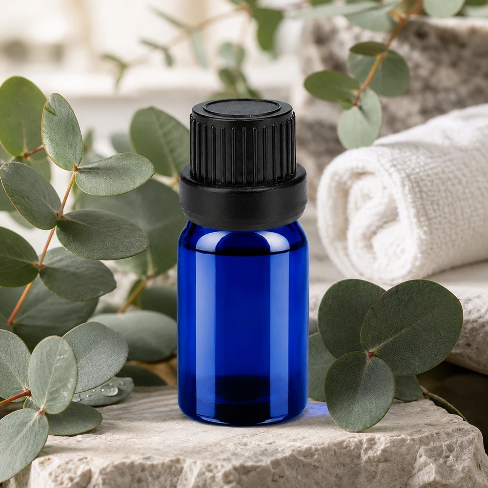 Pratico flacone contagocce da 5 ml in vetro da farmacia con tappo a vite OV BlueLine