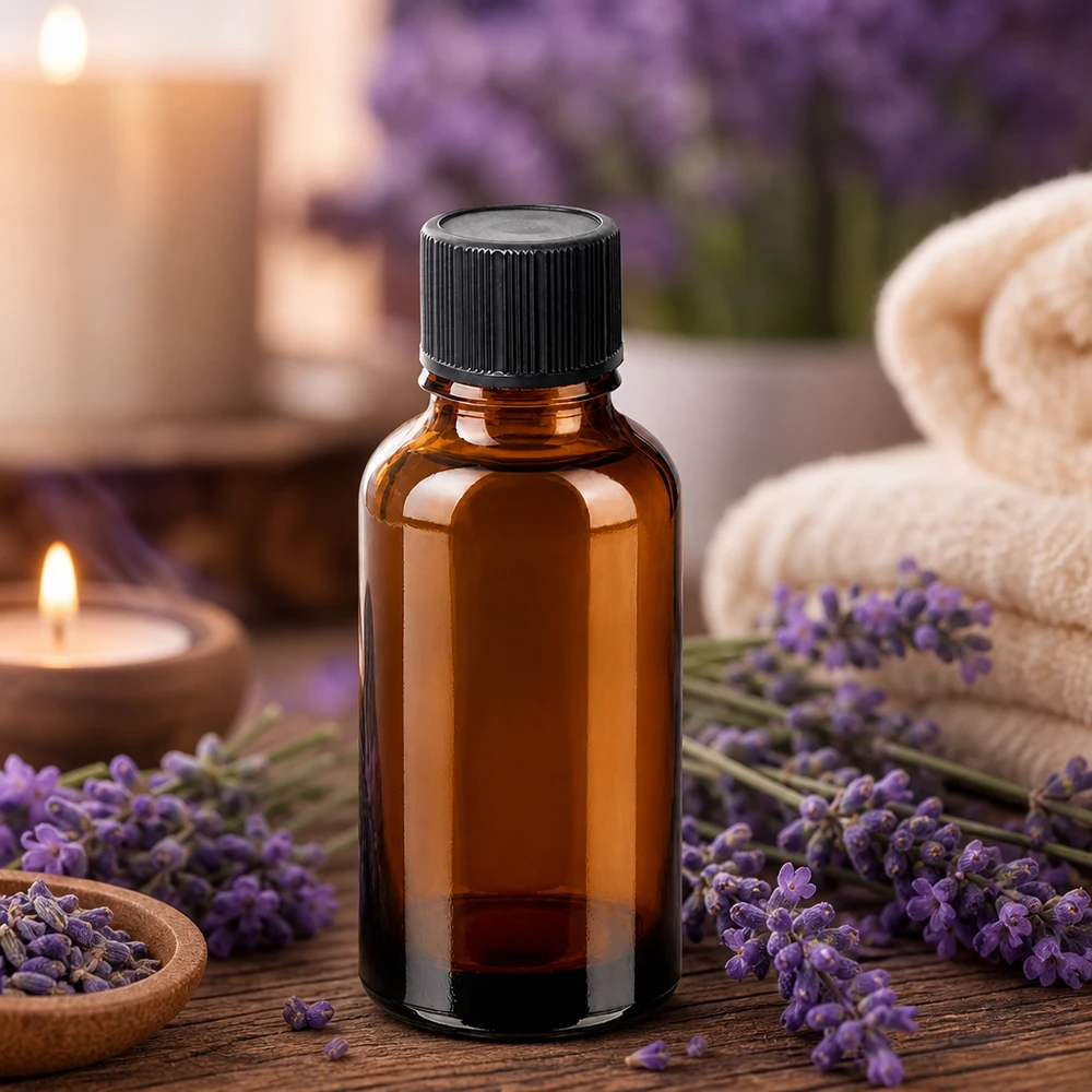 Pratico flacone in vetro ambrato da 30 ml con pratico sistema di gocciolamento per applicazioni mobili