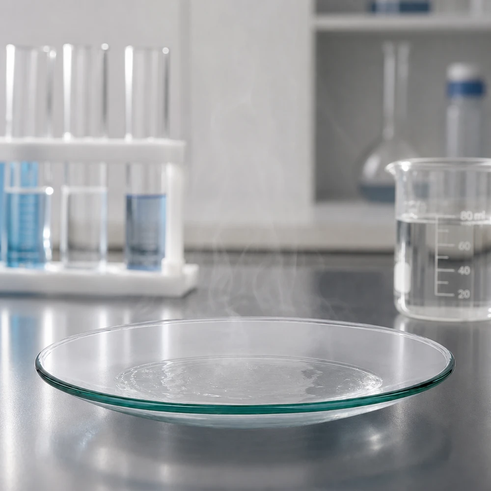 Piatto di vetro per orologi Ø 100 mm Piatto in vetro per chimica rotondo Ø 10 cm resistente al calore per analisi e sintesi in laboratorio
