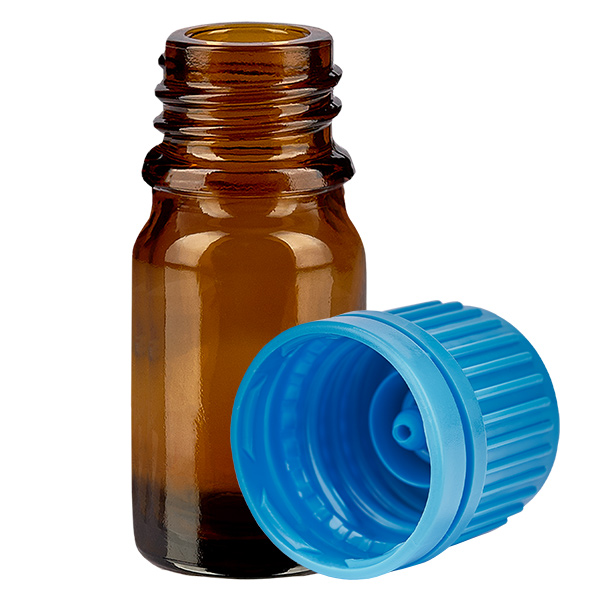 5ml Flasche 11mm Schraubverschluss blau Originalitätsverschluss BrownLine UT18/5