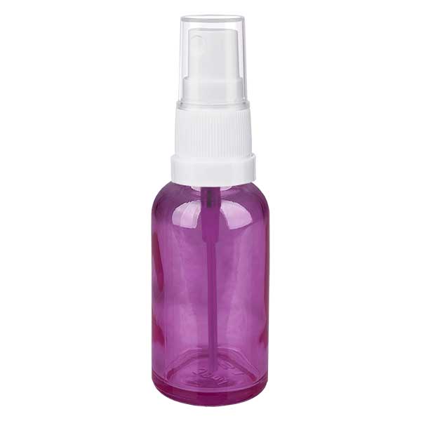 30ml Sprayflasche weiss/transparent Standard PurpleLine UT18/30