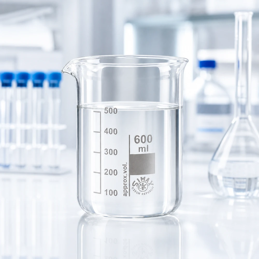 Bicchiere 600ml in vetro borosilicato, forma bassa Bicchiere trasparente 600ml a basso stampo in vetro borosilicato di alta qualità per il laboratorio e la cucina