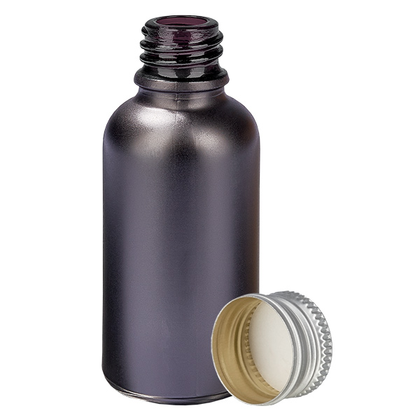 30ml Flasche 11mm Schraubverschluss Alu-Silber Standard BlackL. UT18/30