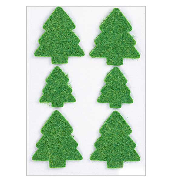 Filz Sticker "Tannenbäume" (6 Aufkleber)