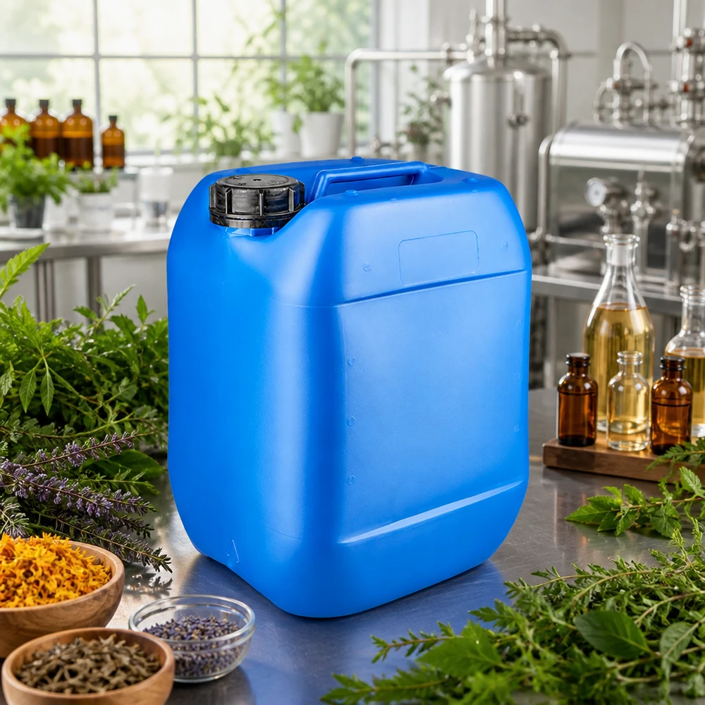 Kanister 10 Liter blau mit Schraubverschluss Originalitätsverschluss Hochwertiger Kanister 10 Liter blau mit OV Verschluss für Kräuteröle Extrakte und Naturprodukte