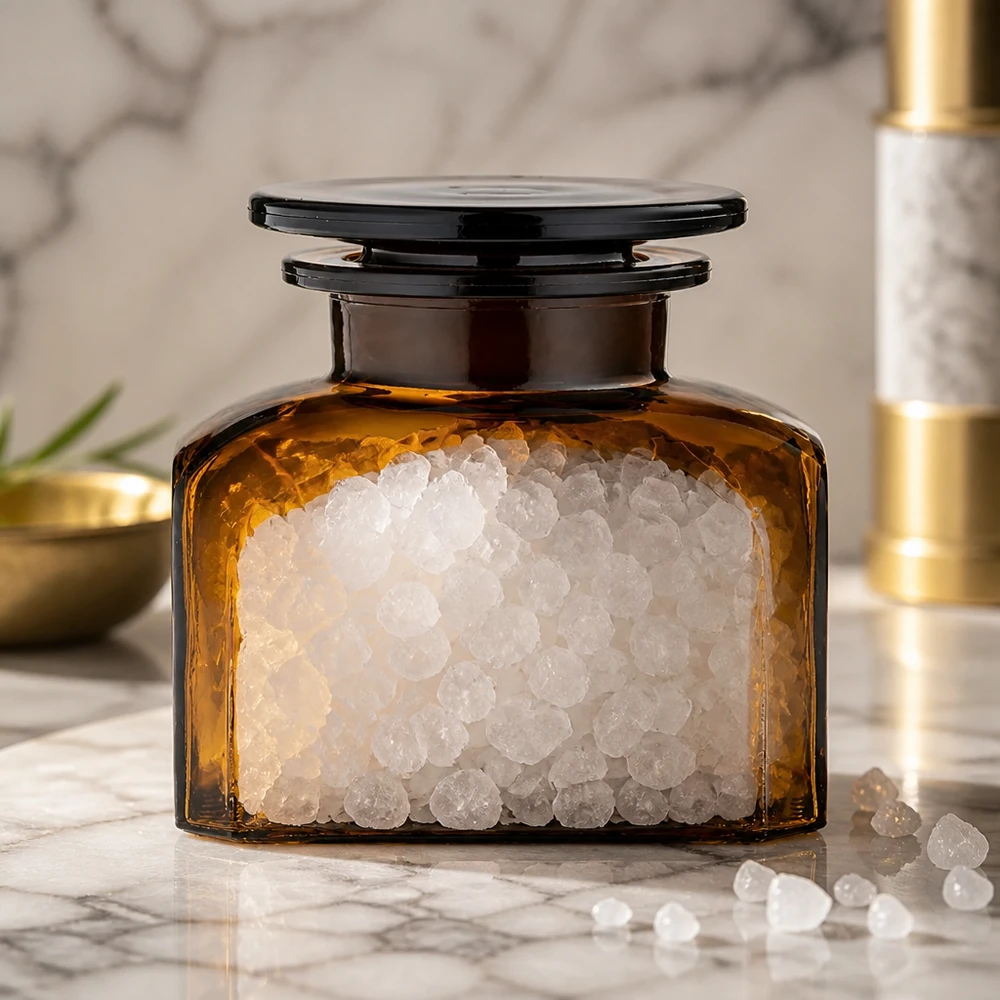Idea barattolo per spezie: bottiglia da farmacia quadrata da 150 ml a bocca larga Flacone da farmacia squadrato in vetro ambrato da 150 ml, contenente sale e dotato di tappo in vetro nero