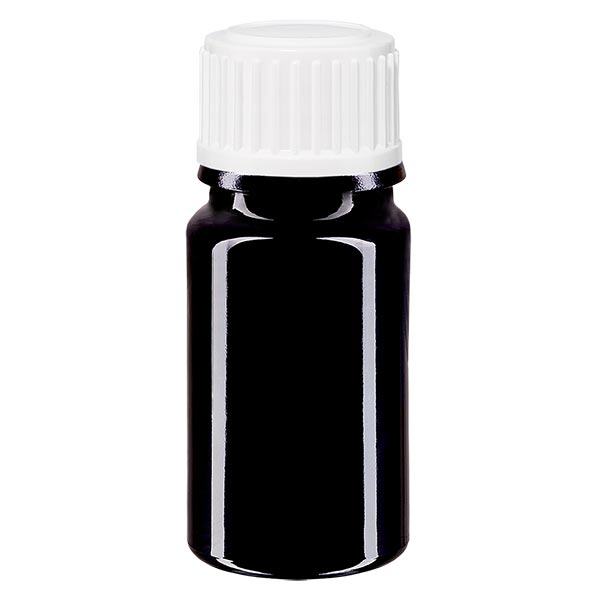 Apothekenflasche violett 5ml Schraubverschluss weiß Standard
