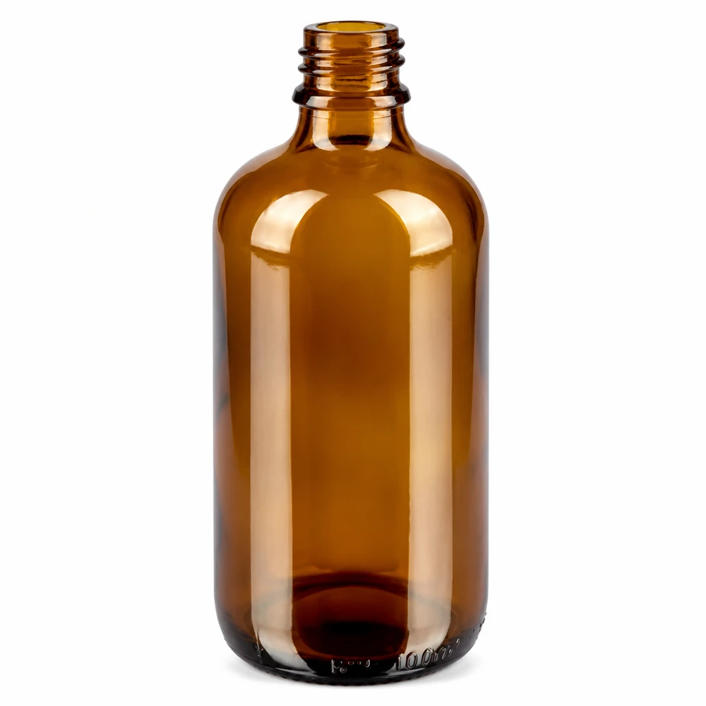 Bottiglia professionale da laboratorio da 100 ml in vetro colorato con filettatura a vite per soluzioni chimiche