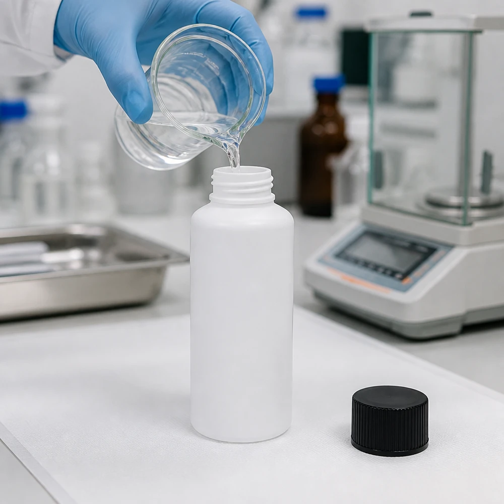 Flacon de pharmacie HDPE 30ml blanc avec bouchon vissable noir Flacon de pharmacie en HDPE de qualité alimentaire, 30 ml, blanc opaque, avec bouchon à vis noir