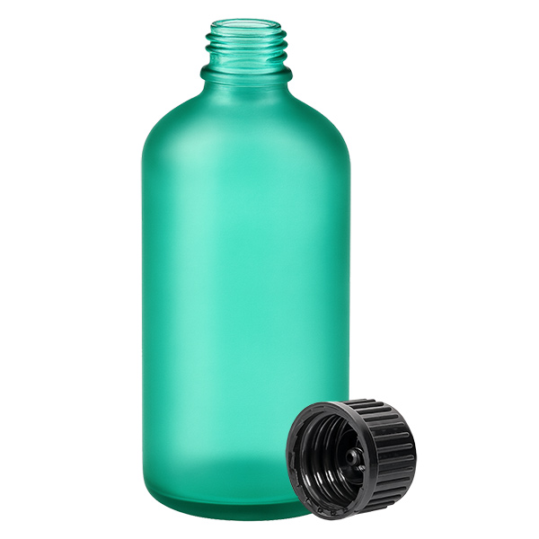100ml Flasche 11mm Schraubverschluss schwarz Standard GreenL. UT18/100