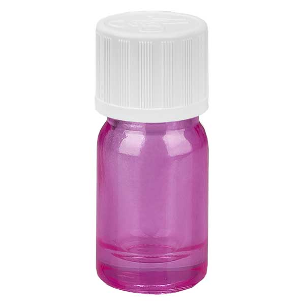 5ml Tropfflasche 1.2mm weiß Standard Kindersicher PurpleLine. UT18/5