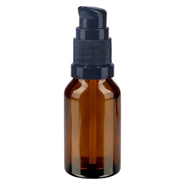 Apothekenflasche braun 30ml PumpVerschluss schwarz Standard