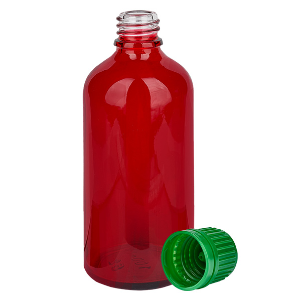 100ml Flasche 11mm Schraubverschluss grün Originalitätsverschluss RedLine UT18/100