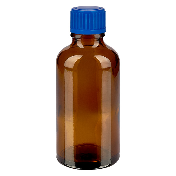 50ml Flasche 11mm Schraubverschluss blau Standard BrownLine UT18/50
